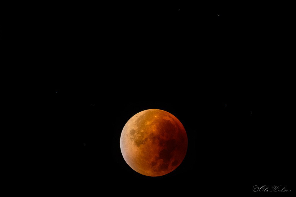 Super Blood Moon - Total Eclipse - Last stage. ©Ola Karlsson