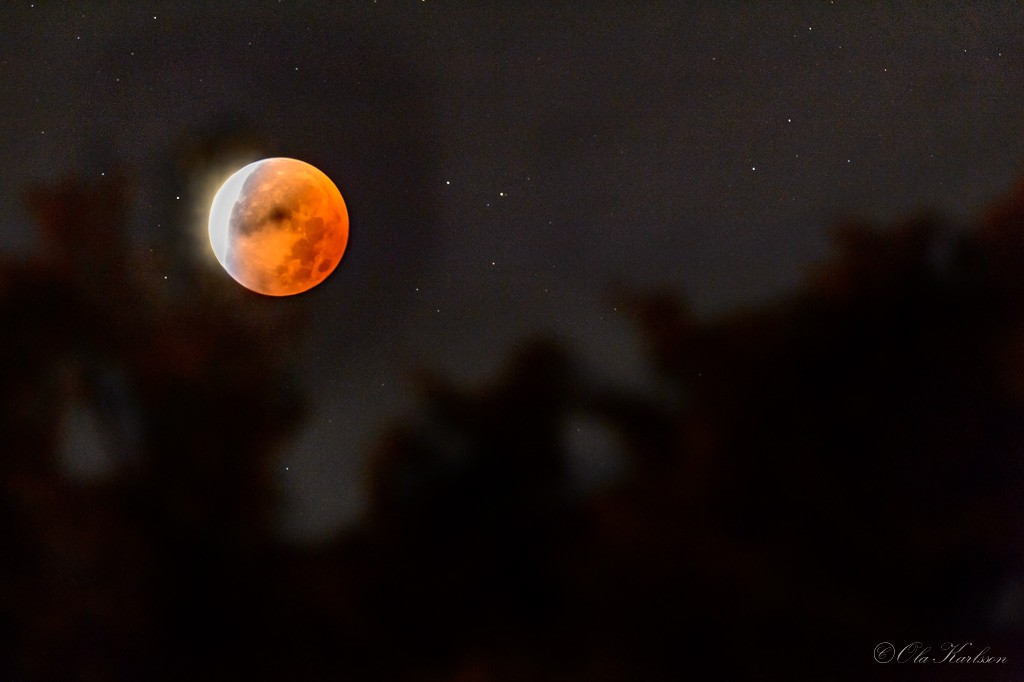 Super Blood Moon - Partial Eclipse. ©Ola Karlsson